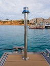 Lantern at the end of the yacht pier