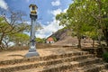 Lantern at the entrance of Dambulla royal cave temple, Sri Lanka