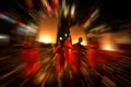 Loy Krathong,lantern,Buddhist monks release sky l Royalty Free Stock Photo