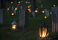 Lantern on grave Royalty Free Stock Photo