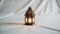 The lantern has a hexagonal shape and a domed top with decorative motifs Royalty Free Stock Photo