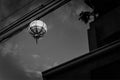 A lantern hung beside a house Royalty Free Stock Photo