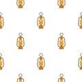 Lantern icon in cartoon style isolated on white background. Mine pattern stock vector illustration. Royalty Free Stock Photo