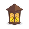 Lantern icon with colorful design vector illustration