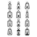Lantern icon vector design template basic RGB Royalty Free Stock Photo