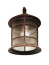 Lantern isolated on a white background. Antique iron lantern. Outdoor hanging light Royalty Free Stock Photo