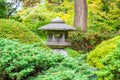 Lantern in Japanese Tea Garden in the Golden Gate Park, San Francisco, California Royalty Free Stock Photo