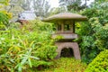 Lantern in Japanese Tea Garden in the Golden Gate Park, San Francisco Royalty Free Stock Photo