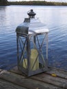 Lantern on the lake Royalty Free Stock Photo