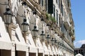 Lantern Liston square Corfu town Greece Royalty Free Stock Photo