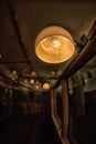 The lantern in Moscow`s subway retro train of 1934. June 10, 2017. Moscow. Russia Royalty Free Stock Photo