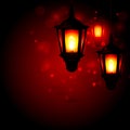 Lantern - Ramadan Kareem greeting background Royalty Free Stock Photo