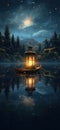 Lantern\'s Glow in the Mystical Night