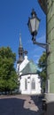 Lantern and Saint Mary Cathedral, Tallinn Royalty Free Stock Photo