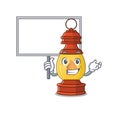 Lantern Scroll cute cartoon character bring a board