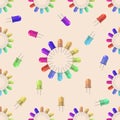 Lantern seamless pattern for your design, vector illustration