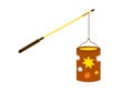 Lantern on string for saint martin day or laternenumzug,traditional in Germany