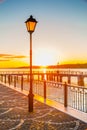 The lantern at the sunset Royalty Free Stock Photo