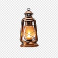 Lantern on transparent background Royalty Free Stock Photo