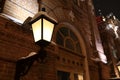 Lantern on wall of railway station building Royalty Free Stock Photo