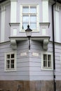 Lantern wall and window house detail old town Bratislava