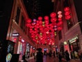 Lanterns decorate in celebration of the traditional Mid-Autumn Festival, Lee Tung Avenue (LTA) Wan chai Hong Kong