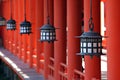 Lanterns at Miyajima's Itsukushima Shrine - Japan