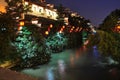 Lanterns and river