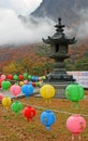 Lanterns at temple Royalty Free Stock Photo