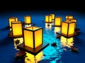 Lanterns on water Royalty Free Stock Photo