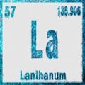 Lanthanum Chemical Element Blue on White Royalty Free Stock Photo
