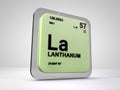 Lanthanum - La - chemical element periodic table Royalty Free Stock Photo
