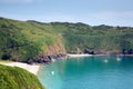 Lantic Bay beach Cornwall England near Fowey