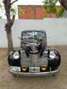 Old black 1940 Chevrolet Chevy Master 85 business coupe in a park. AAA 2022 classic car show Royalty Free Stock Photo