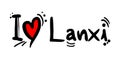 Lanxi city of China love message Royalty Free Stock Photo