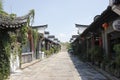 Lanxiuyuan with historic street and traditional building besides South lake(Jiaxing,Zhejiang) Royalty Free Stock Photo