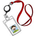 Lanyard ID Badge Royalty Free Stock Photo