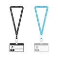 Lanyards and badges vector.