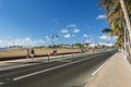 Lanzarote Beach And Road, Spain, editorial