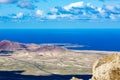 Lanzarote landscape view of blue Atlantic Ocean Royalty Free Stock Photo