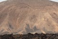 A large volcano on lanzarote, a desert island