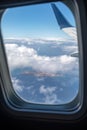 Lanzarote, Graciosa Island out of airplane window Royalty Free Stock Photo