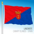 Lanzarote island flag, Canary Islands, Spain