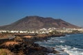 Lanzarote island landscape, Costa Teguise resort, Canary Islands Royalty Free Stock Photo