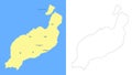 Lanzarote island map - cdr format