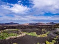 Lanzarote - Montanas del Fuego in Timanfaya national park Royalty Free Stock Photo