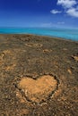 Lanzarote Papagayo and stones heart Royalty Free Stock Photo