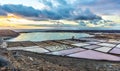 Lanzarote saltworks salinas de Janubio colorful Canary Islands