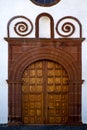 lanzarote spain canarias brass closed wood church wall ab