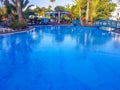 Lanzarote, Spain;10 February 2019 ;Complex swimming pool Royalty Free Stock Photo